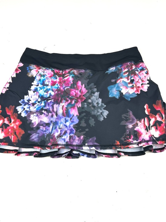 lululemon athletica Dresses & Skirts - Lululemon Women's Layered Lined Mini Skirt Skirt Floral Black Size 8 Sporty